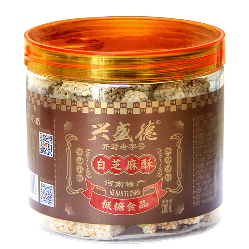 白芝麻酥260克罐裝低糖